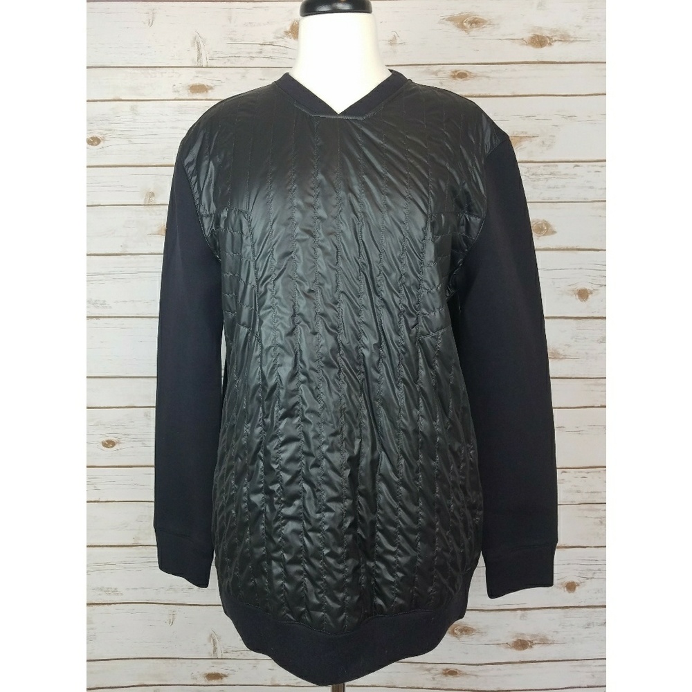 Helmut Lang NWT Black Quilted Front Sweatshirt